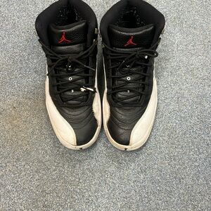 Jordan Black and White Sneakers with Red Accent
